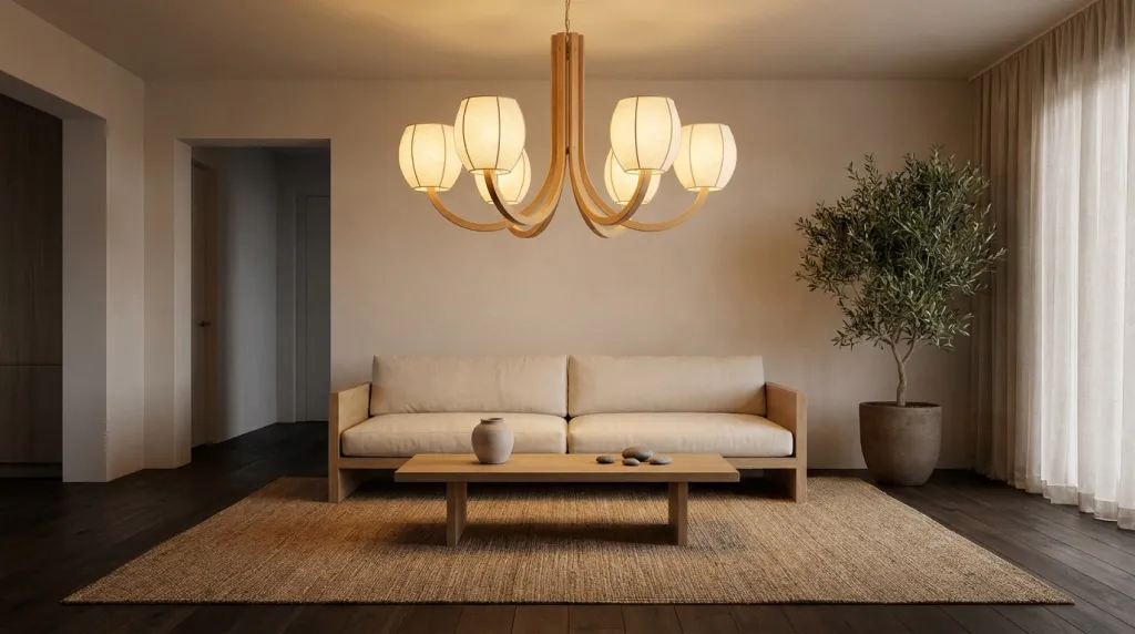 Japandi Chandelier Guide: Best Lighting for a Zen Living Room