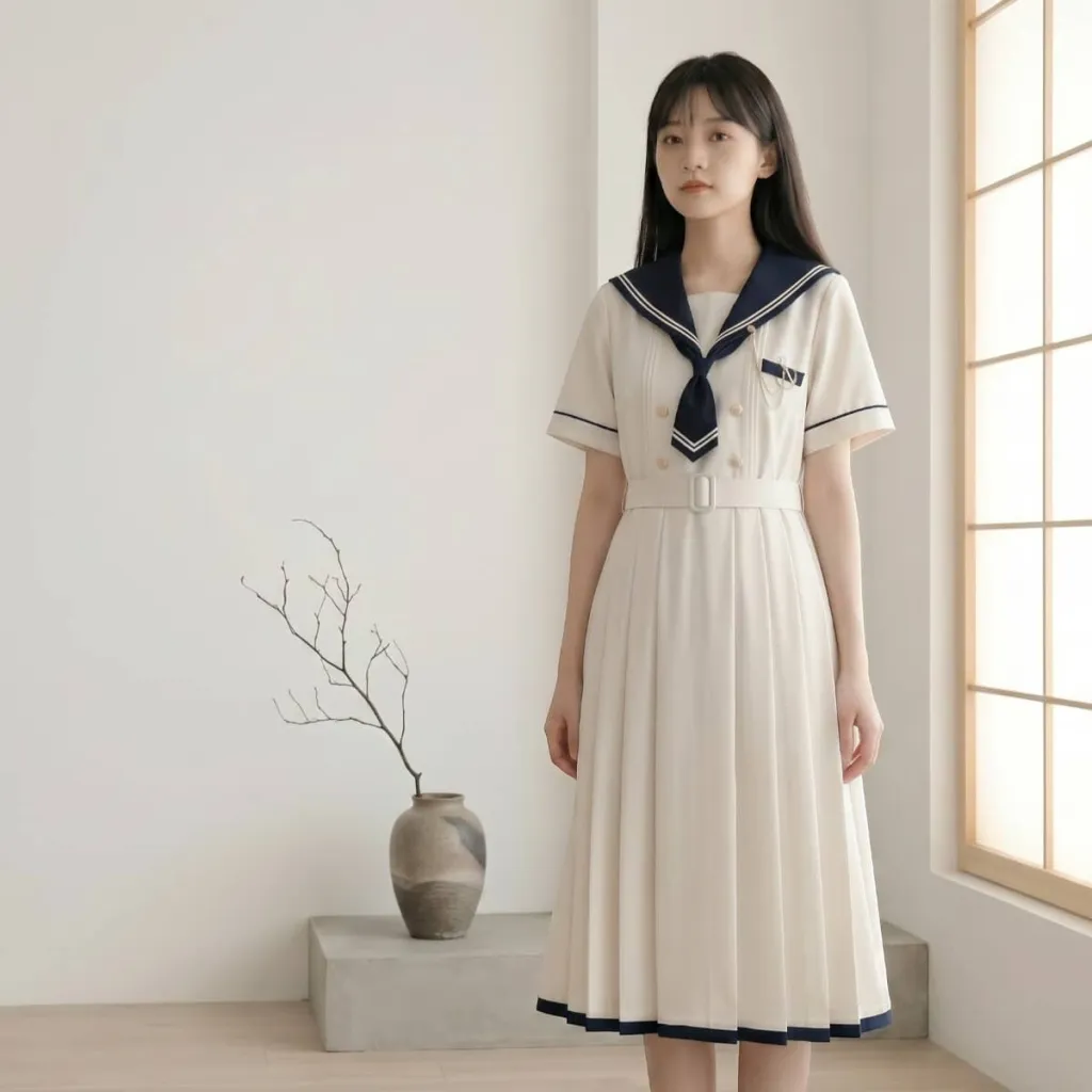 Academic-Style Japanese Uniform Dress