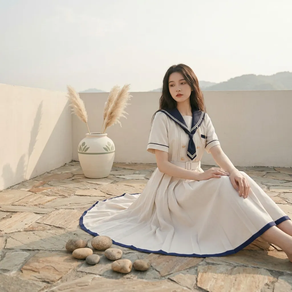 Academic-Style Japanese Uniform Dress — flexible, beautiful styling