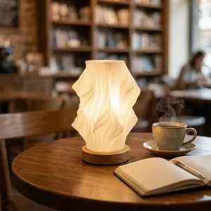 Cordless Japandi Table Lamp, Flame Shape — view 4