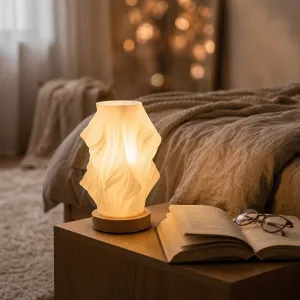 Cordless Japandi Table Lamp, Flame Shape — view 5