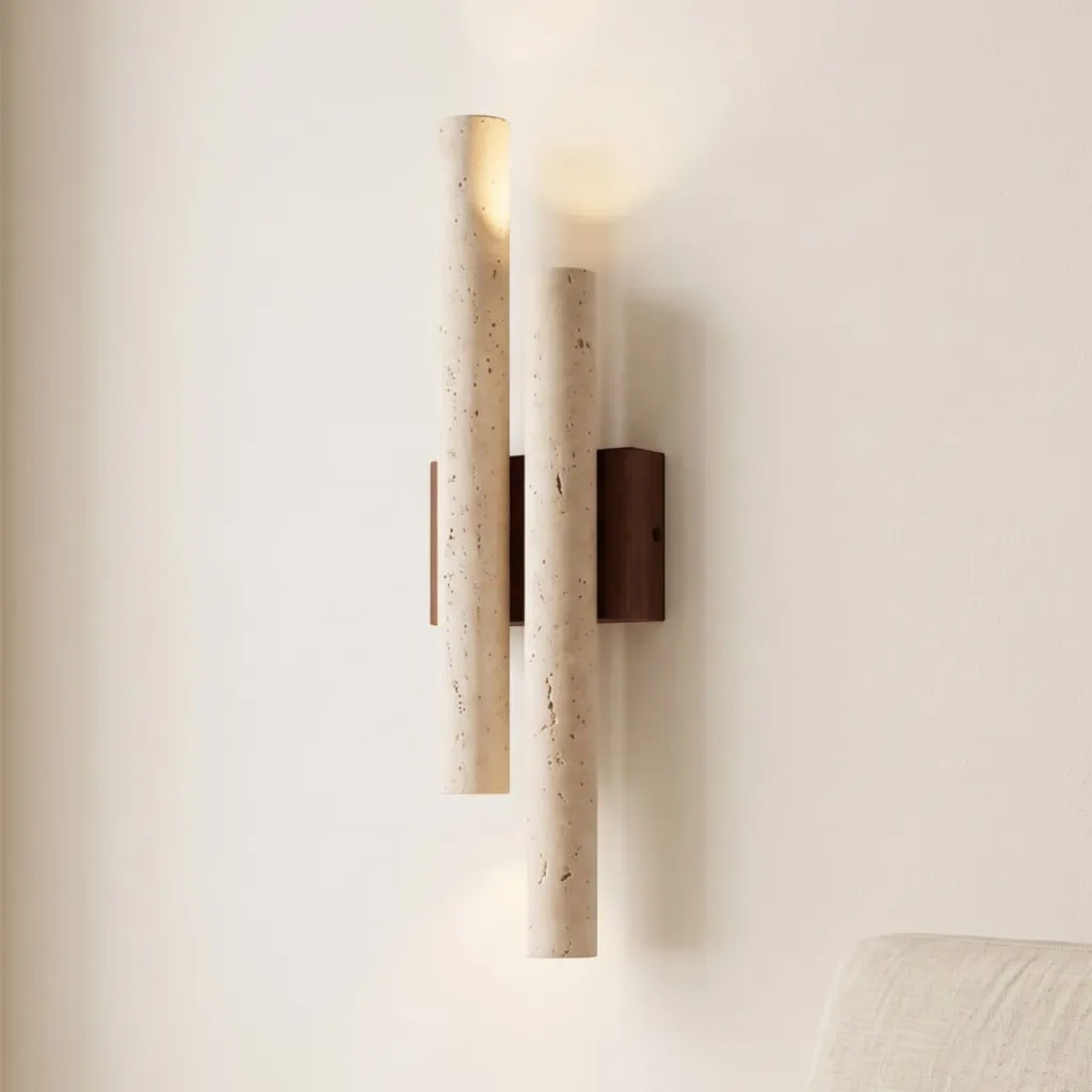 Double-Cylinder Japandi Wall Sconce