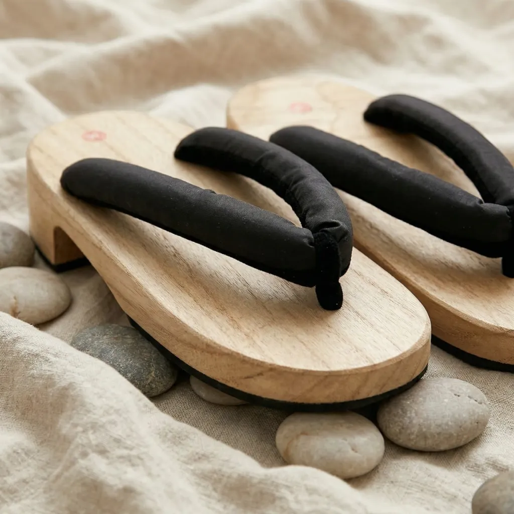 Flat Japanese Geta Sandals with Cushioned Strap — where minimalism meets durability