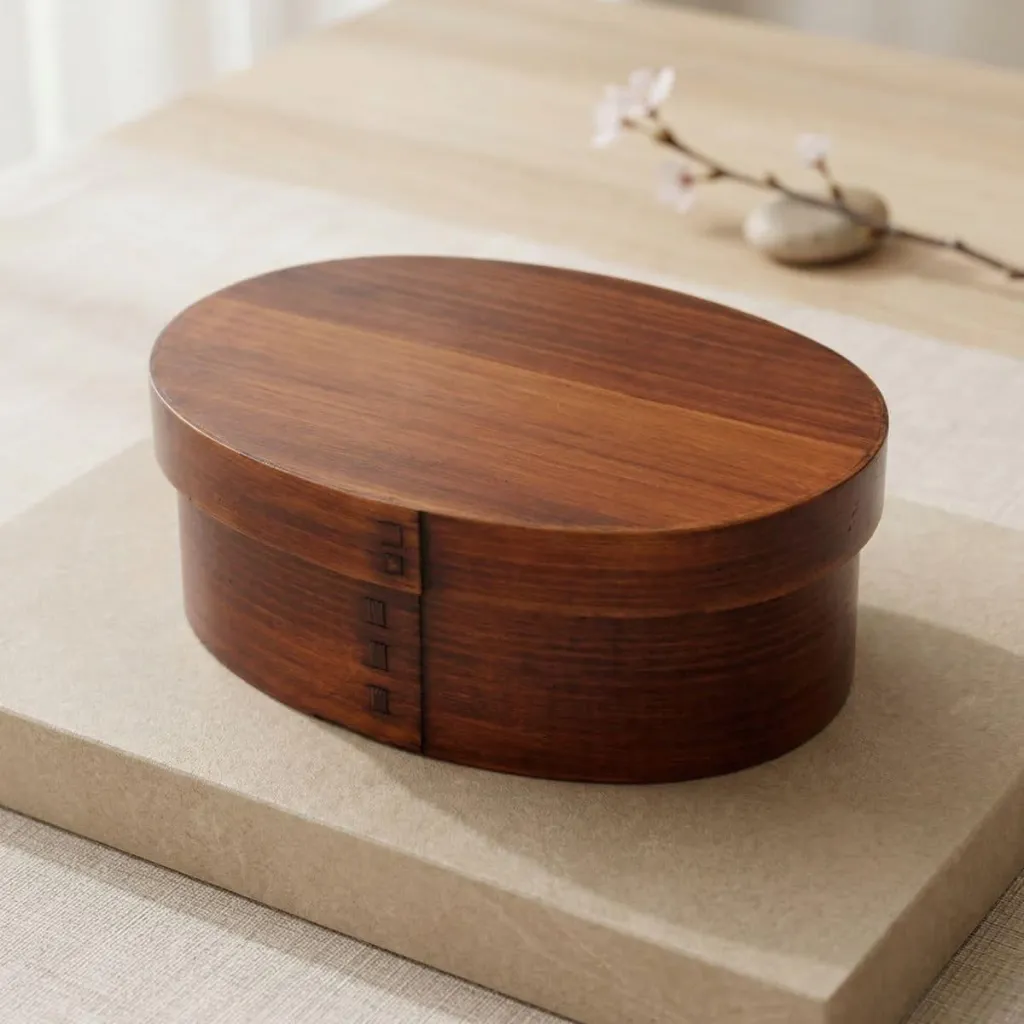Handmade Traditional Japanese Bento Box in Dark Wood — where minimalism meets durability
