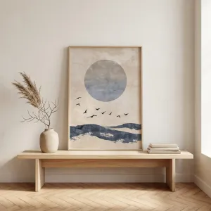 Japandi Abstract Full Moon Poster — view 3