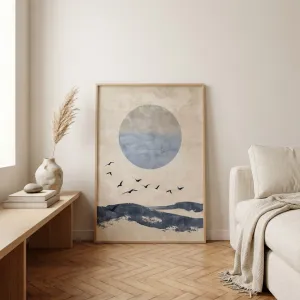 Japandi Abstract Full Moon Poster — view 4