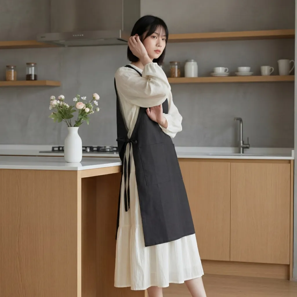 Japandi Apron with Side Closure