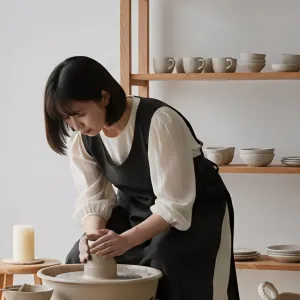 Japandi Apron with Side Closure — view 3