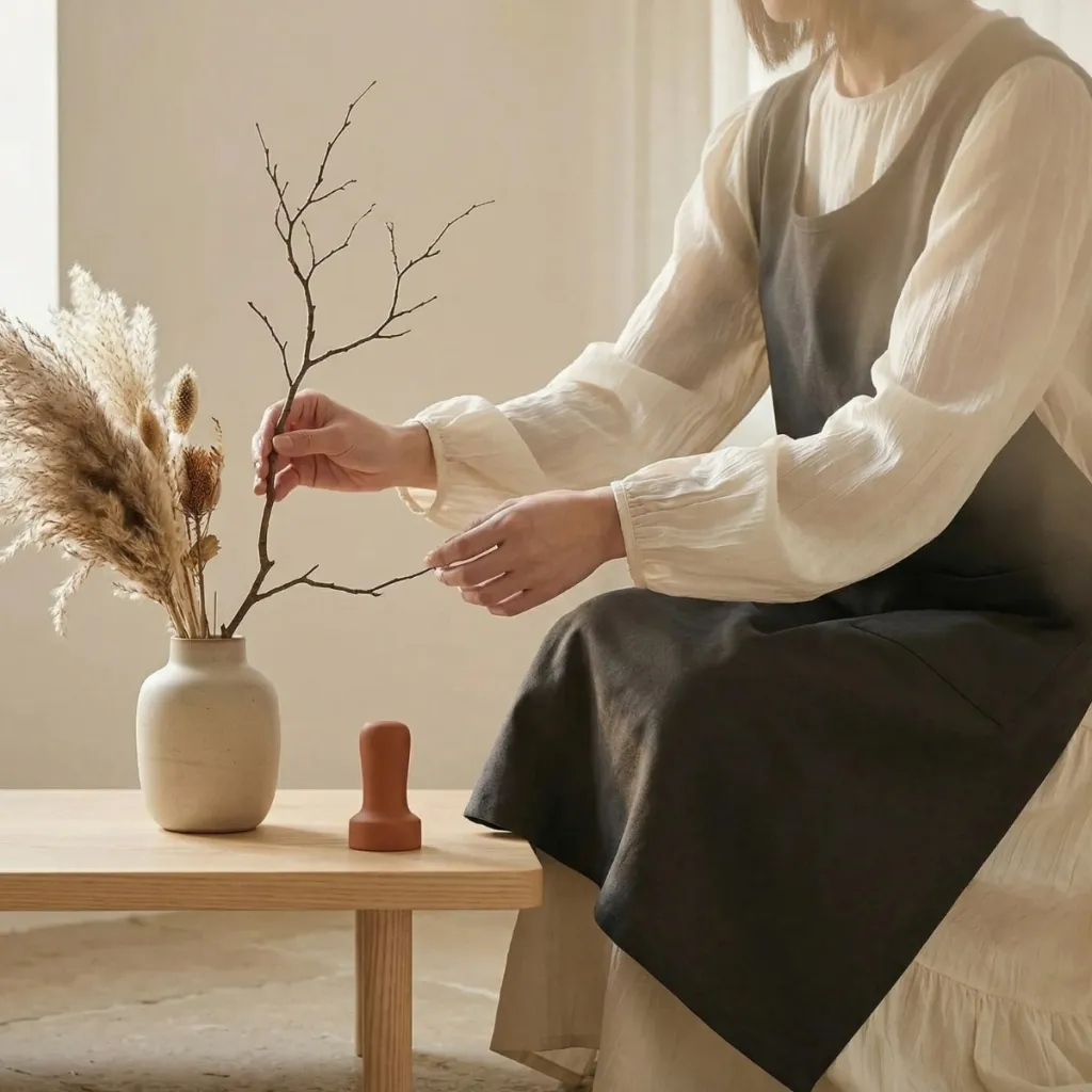 Japandi Apron with Side Closure — flexible, beautiful styling