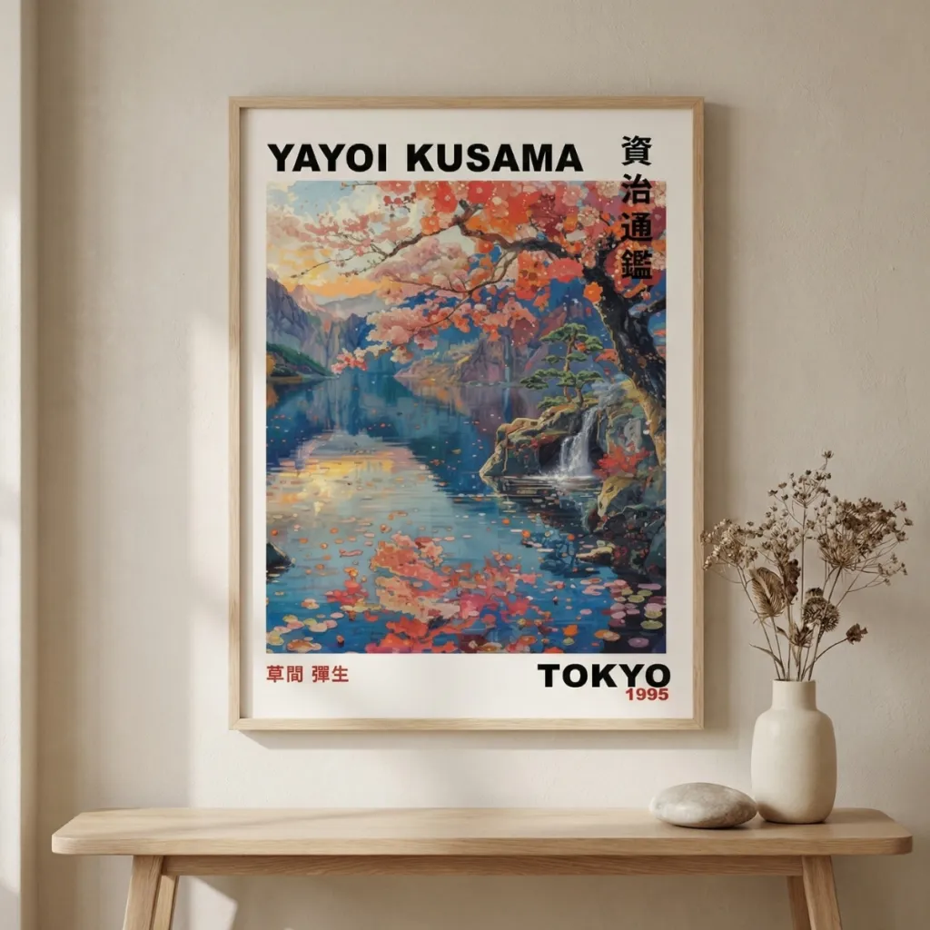 Japandi Autumn Landscape Poster