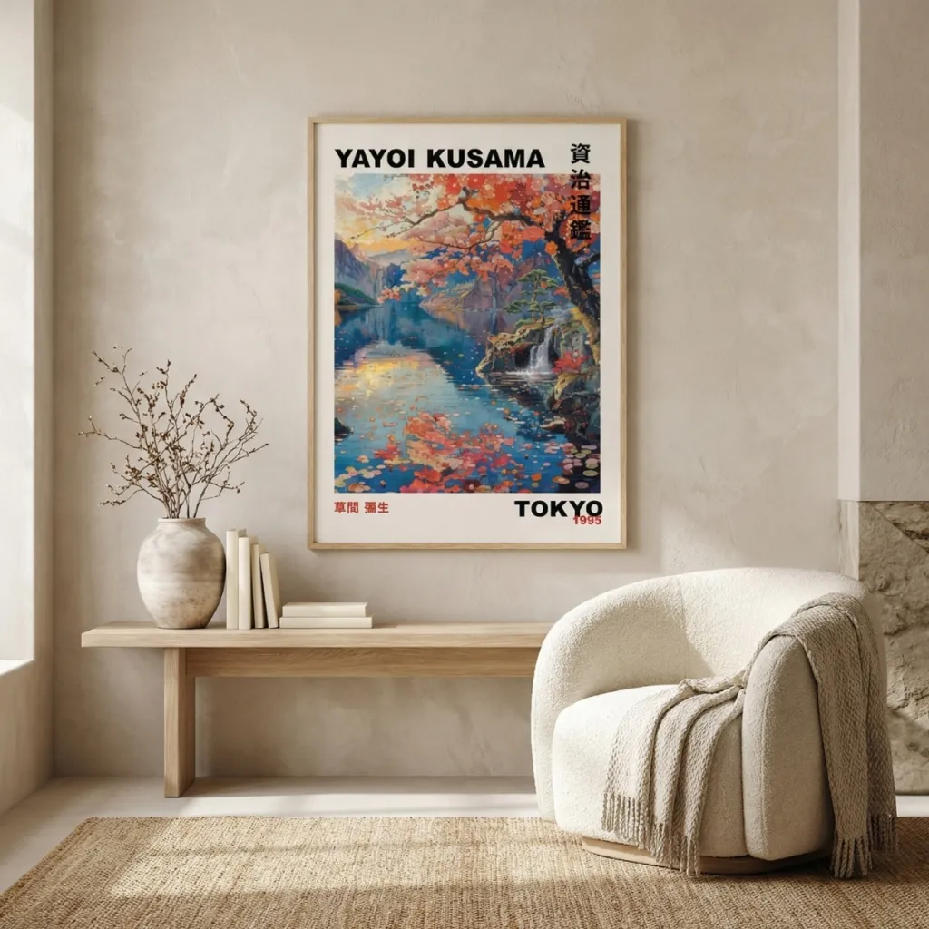 Japandi Autumn Landscape Poster — a piece designed for serenity