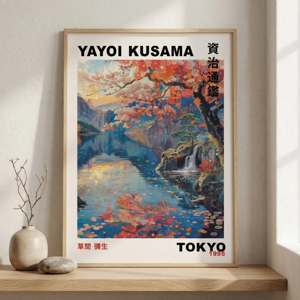 Japandi Autumn Landscape Poster — where minimalism meets durability