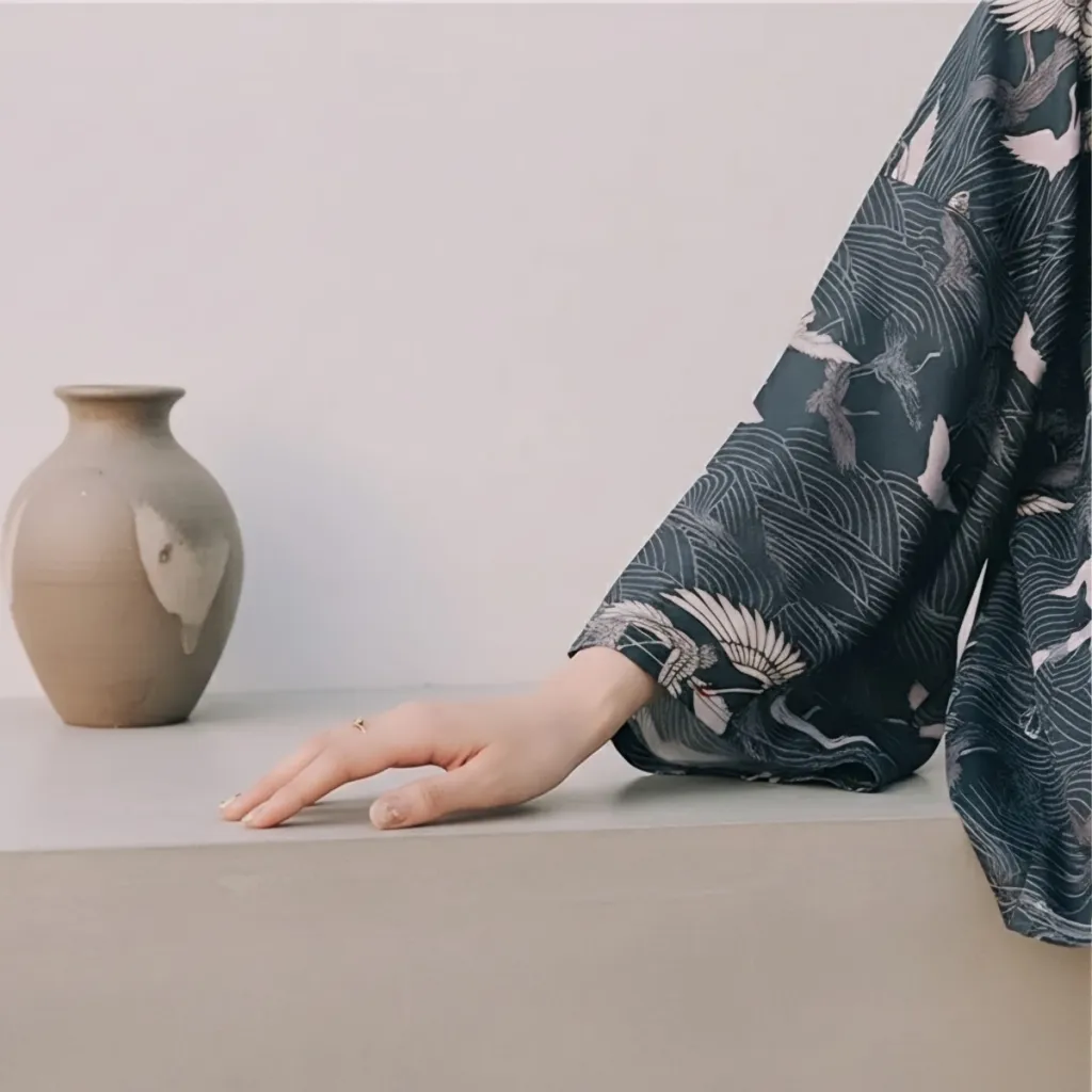 Japandi Crane-Print Jacket for Women — flexible, beautiful styling