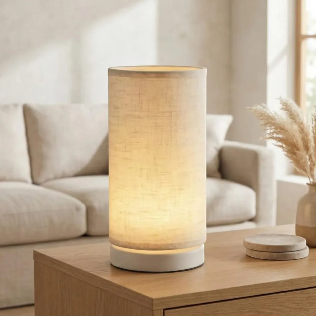 Japandi Cylinder Lamp, Warm White, USB