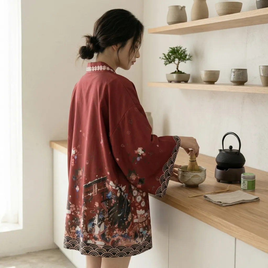 Japandi Kimono-Style Jacket for Women — a piece designed for serenity