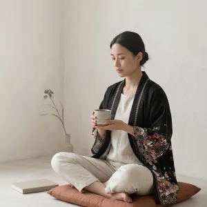 Japandi Kimono-Style Jacket for Women — view 3