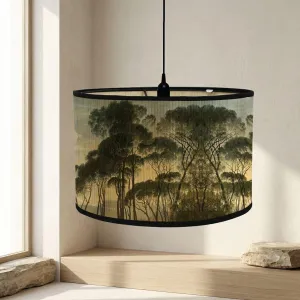 Japandi Lamp Shade in Japanese Floral Print Fabric — view 1