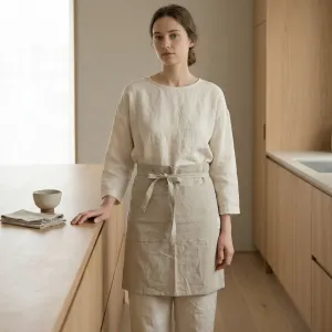 Japandi Linen-Cotton Waist Apron — view 1