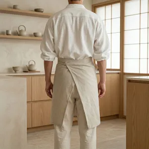 Japandi Linen-Cotton Waist Apron — view 2