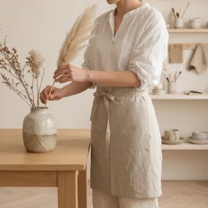 Japandi Linen-Cotton Waist Apron — view 4
