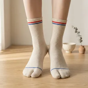 Set of 5 Pairs of Japandi Long Cotton Socks — view 1