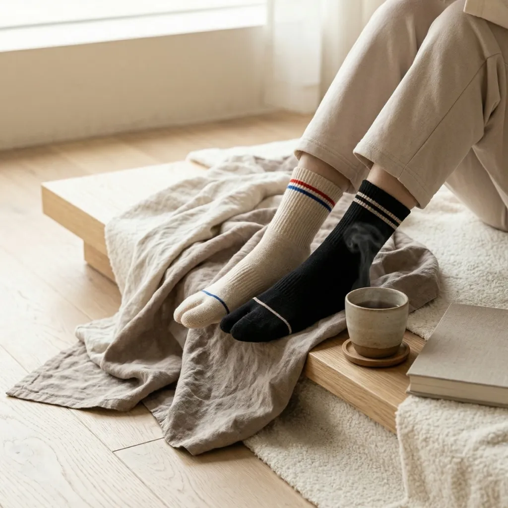 Set of 5 Pairs of Japandi Long Cotton Socks — a piece designed for serenity