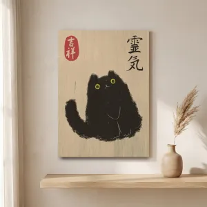Japandi Lucky Cat Poster — view 1