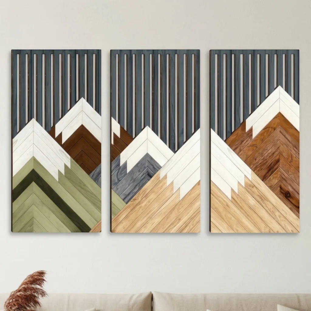 Japandi Mountain Landscape Wall Art