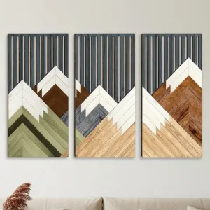 Japandi Mountain Landscape Wall Art — view 1