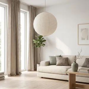 Japandi Natural Rice Paper Pendant Light, Zen Style — view 5