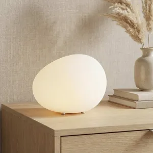 White Organic-Shape Japandi Table Lamp — view 1