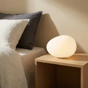 White Organic-Shape Japandi Table Lamp — view 5
