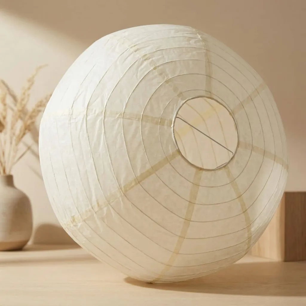Japandi Oval Rice Paper Lamp Shade — where minimalism meets durability
