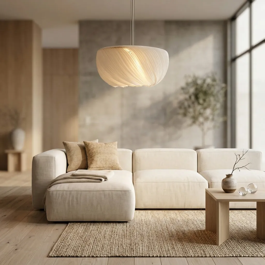 Japandi Pleated White Pendant Light — flexible, beautiful styling