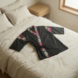 Japandi Printed-Lapel Jacket for Men — view 2