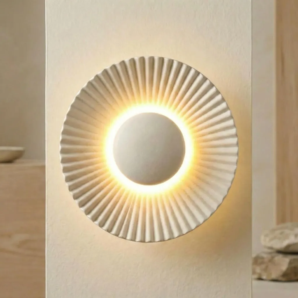 Japandi Radiant Halo Wall Sconce