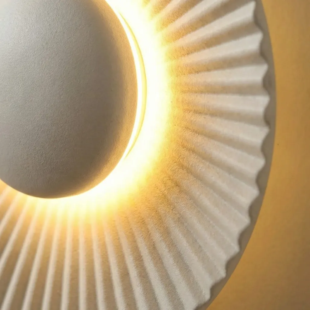 Japandi Radiant Halo Wall Sconce — a piece designed for serenity