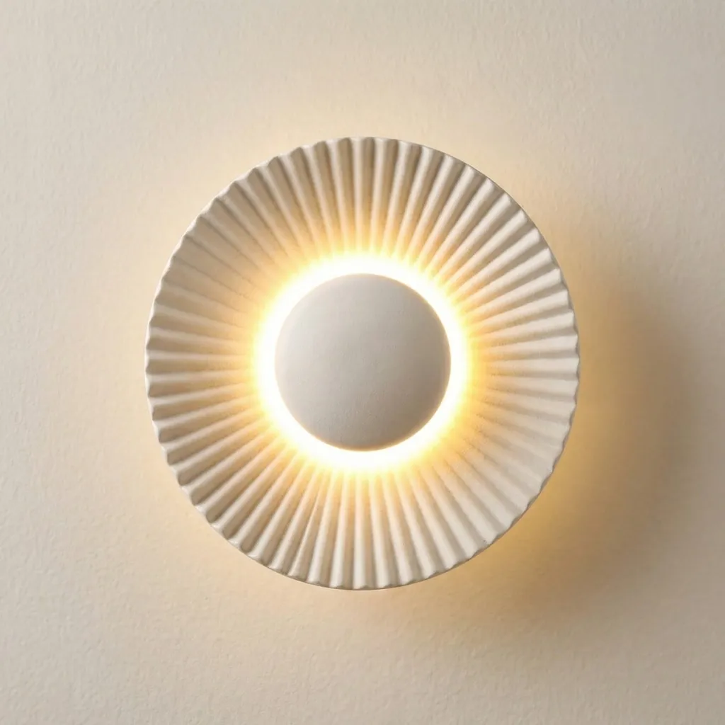 Japandi Radiant Halo Wall Sconce — where minimalism meets durability