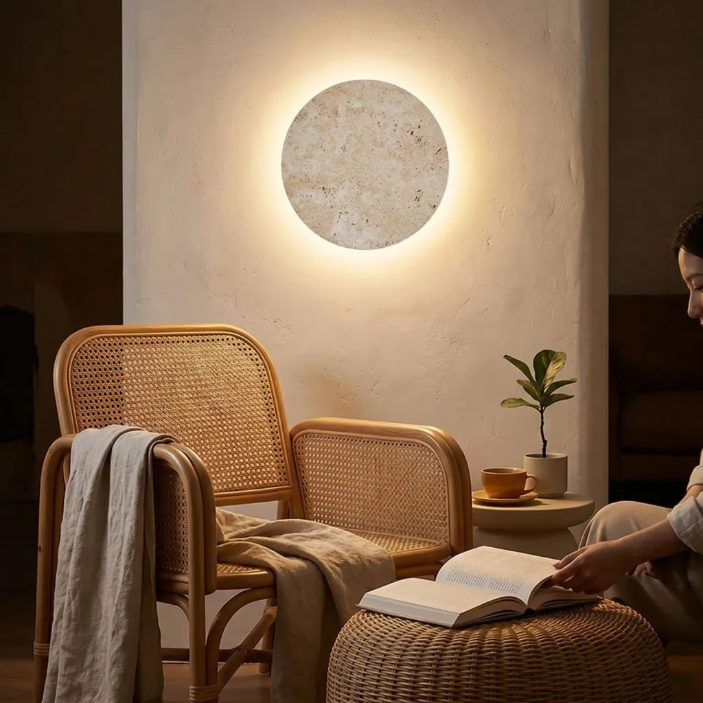 Japandi Round Indirect-Light Wall Sconce — where minimalism meets durability