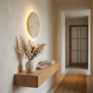 Japandi Round Indirect-Light Wall Sconce — view 4