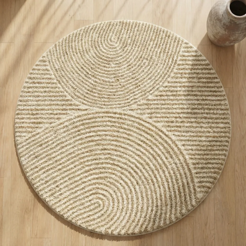 Japandi Rug with Japanese Garden Pattern