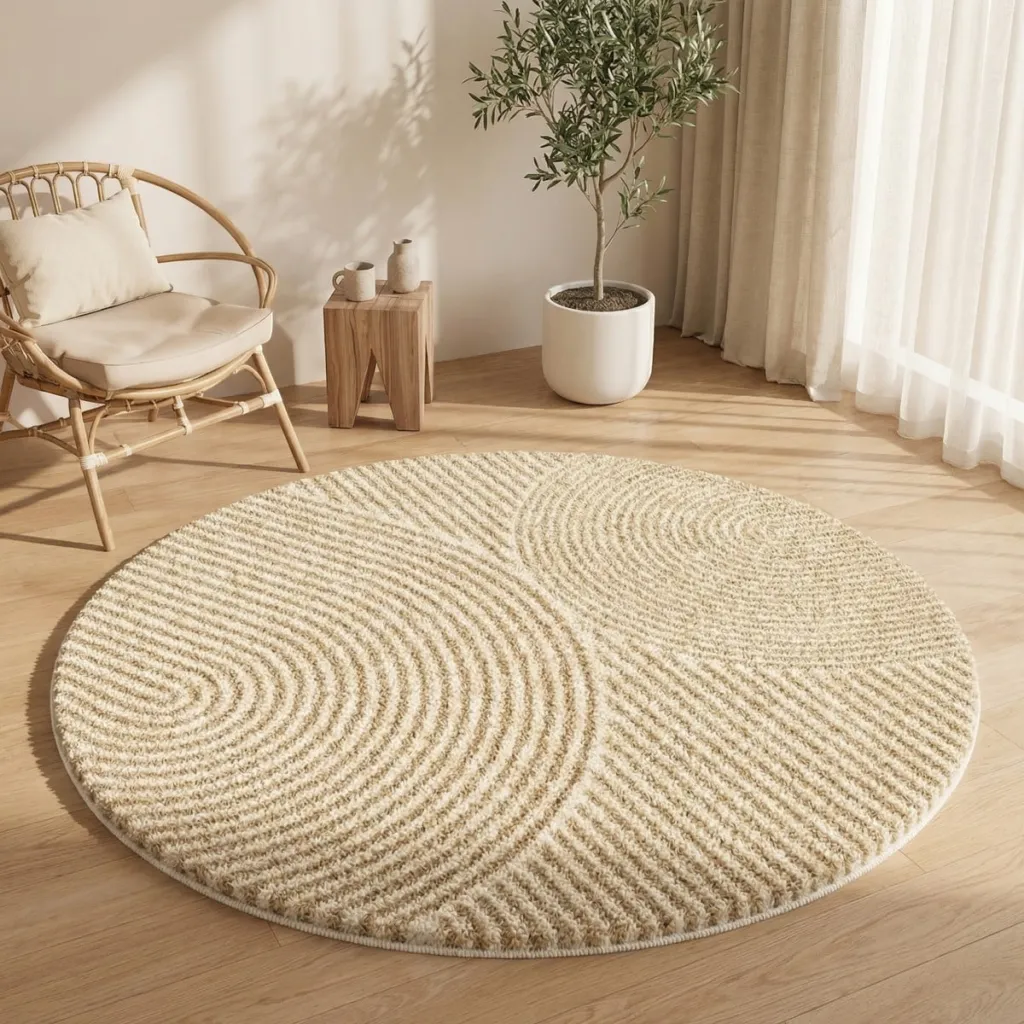 Japandi Rug with Japanese Garden Pattern — flexible, beautiful styling