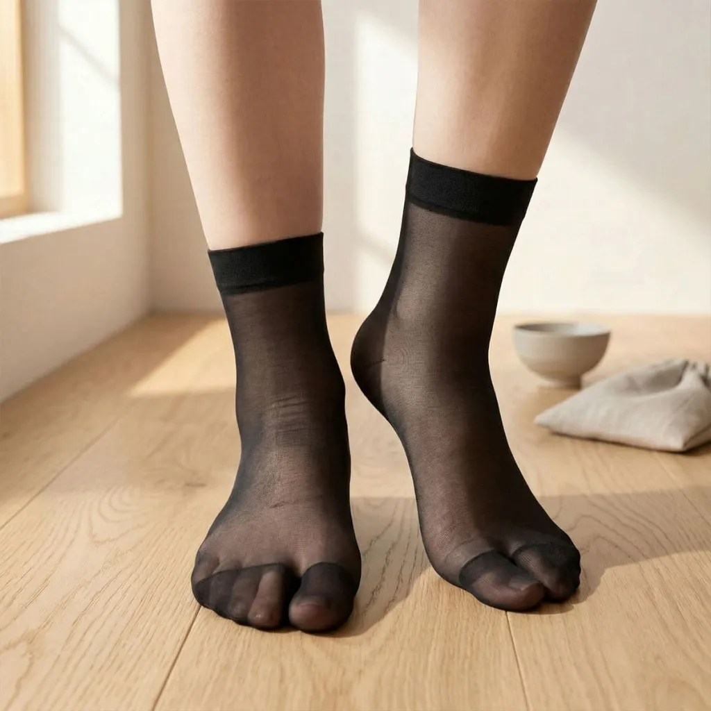Set of 5 Pairs of Japandi Sheer Socks
