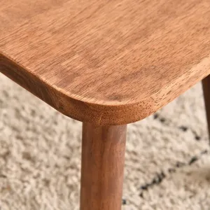 Small Solid Wood Japandi Stool — view 5