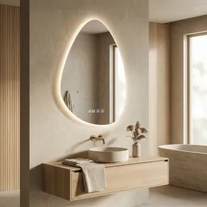 Smart LED Organic-Shape Japandi Mirror — view 2