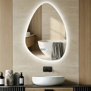Smart LED Organic-Shape Japandi Mirror — view 4