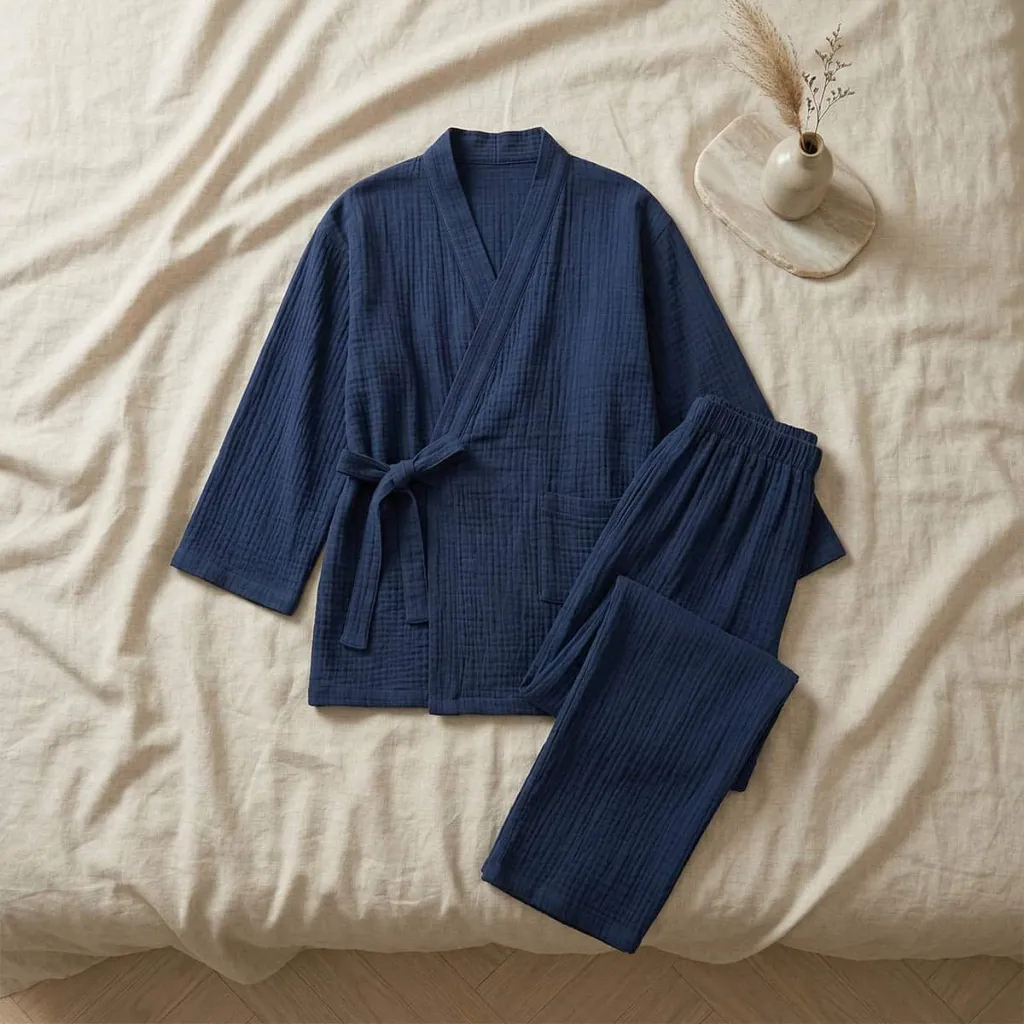 Japandi Solid Cotton Pajama Set for Women — flexible, beautiful styling