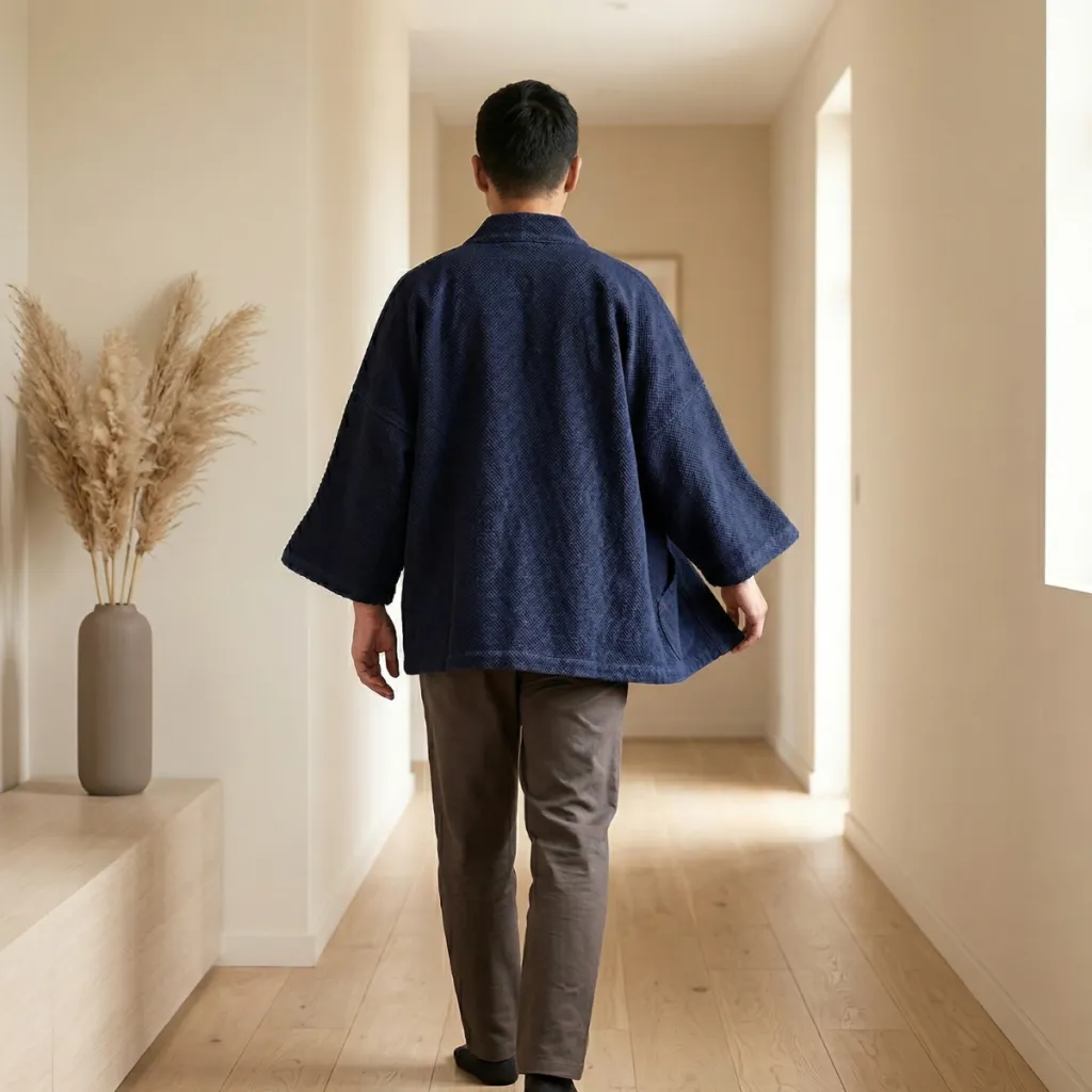 Japandi Thick Winter Jacket for Men — a piece designed for serenity