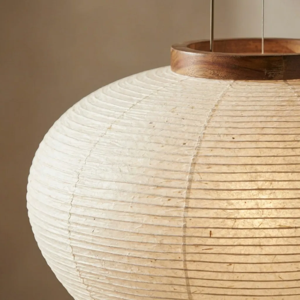 Japandi Tripod Floor Lamp with Warm White Paper Shade — where minimalism meets durability