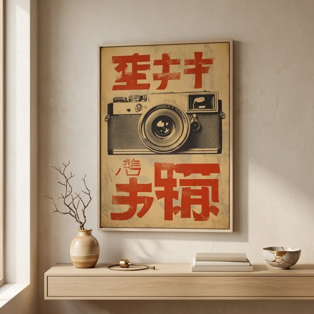 Japandi Vintage Camera Poster — a piece designed for serenity